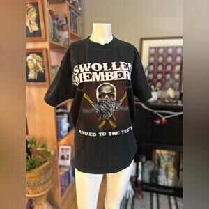 Y2K swollen members armed to the teeth retro Tshirt